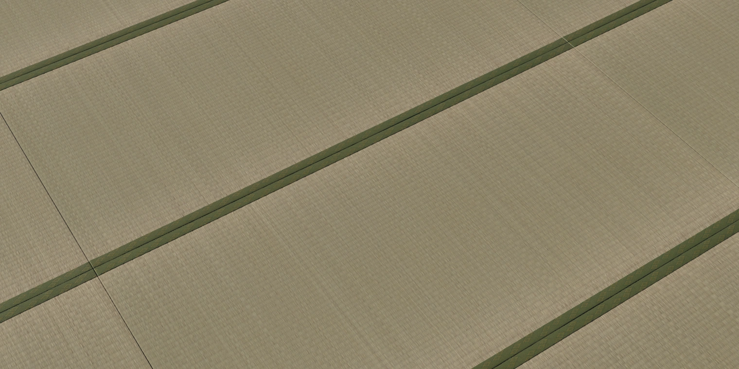 Free 16K tatami mat texture with woven straw surface, soft padded feel and decorative fabric edges - ideal for Japanese floors, interiors, and cultural scenes.