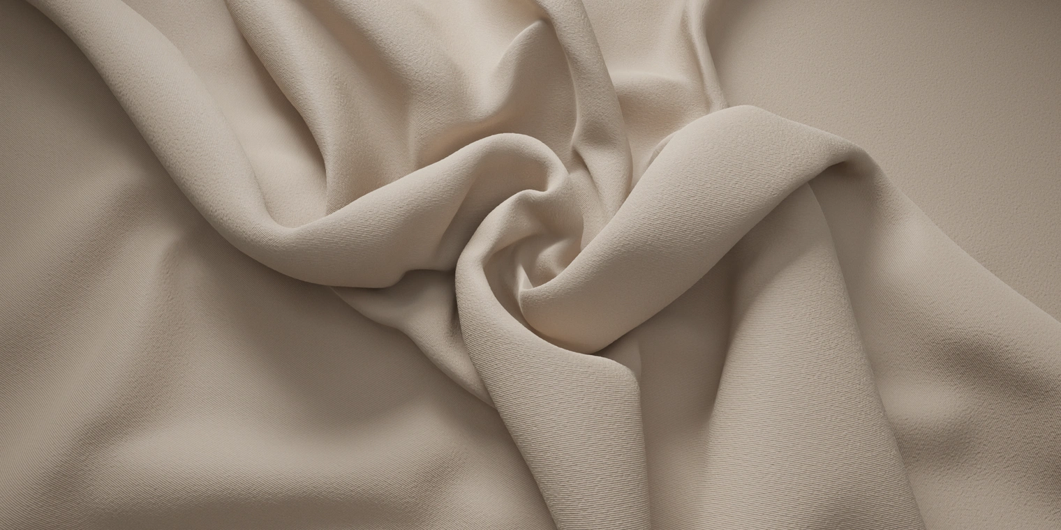 Free 8K material: beige Terlenka polyester, fine woven texture with flexible, slightly stretchy surface - perfect for fashion, apparel and textile projects.