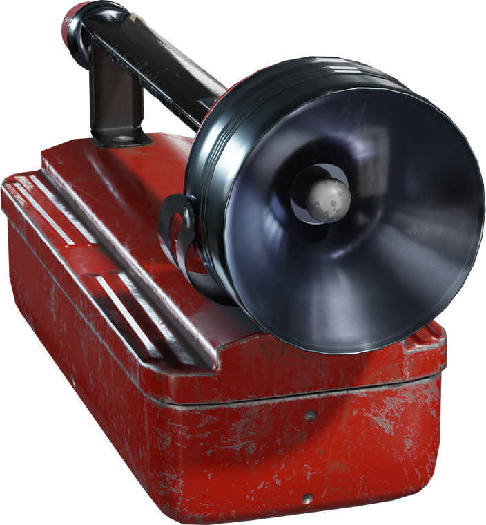 Free 4K model of a vintage flashlight with a weathered red battery box, chunky black handle, polished metal reflector and authentic scratches, dents and bolts.