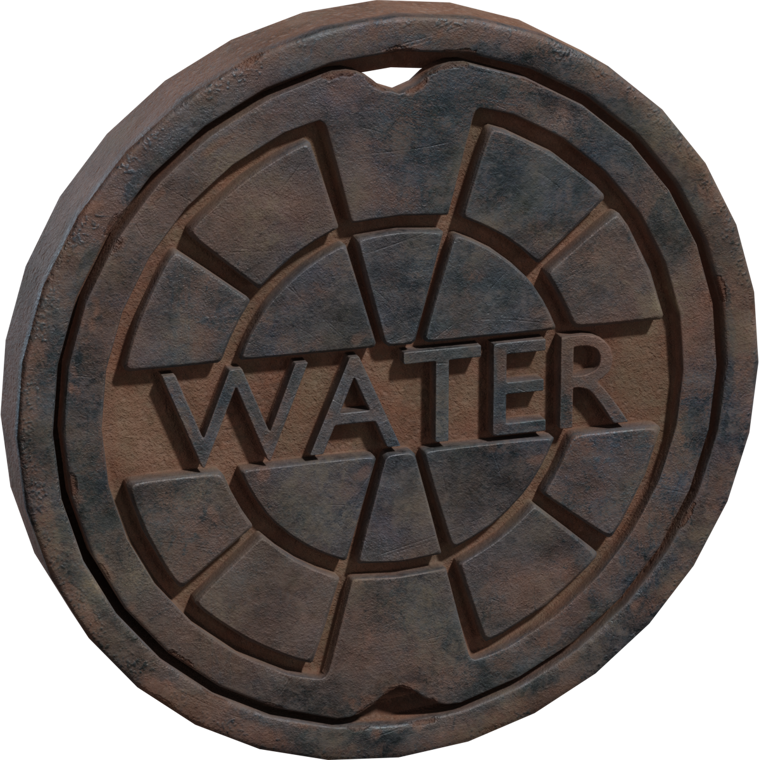 Water Manhole Cover Model • Poly Haven