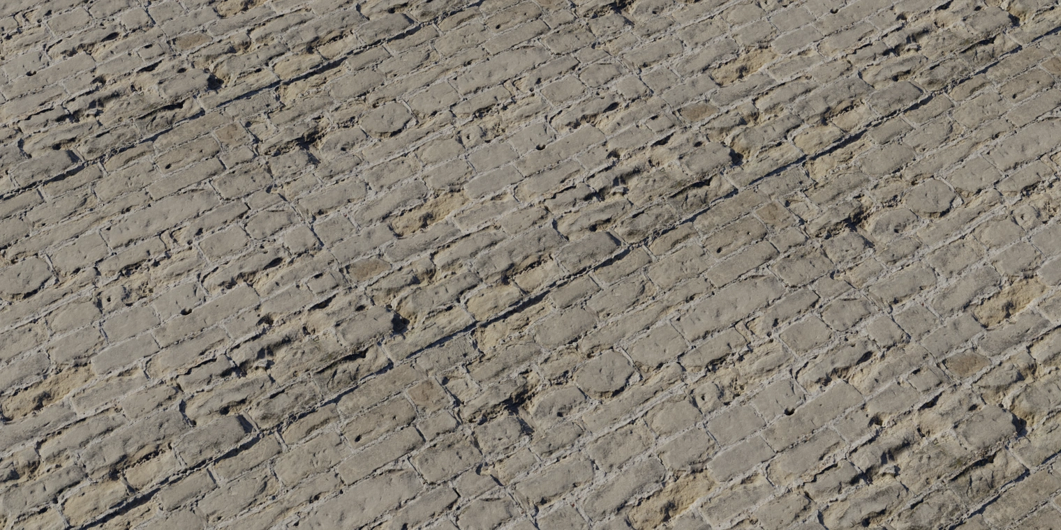 Free 8K texture of white sandstone bricks with uneven, worn blocks, crumbling plaster and rough, chipped mortar, aged, dusty surface with weathered relief.