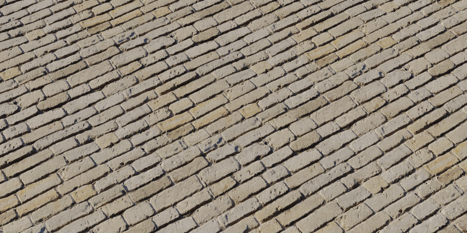 Free 8K white sandstone brick texture showcasing uneven, weathered blocks with subtle mortar lines, gentle roughness, and light sandy color variation.