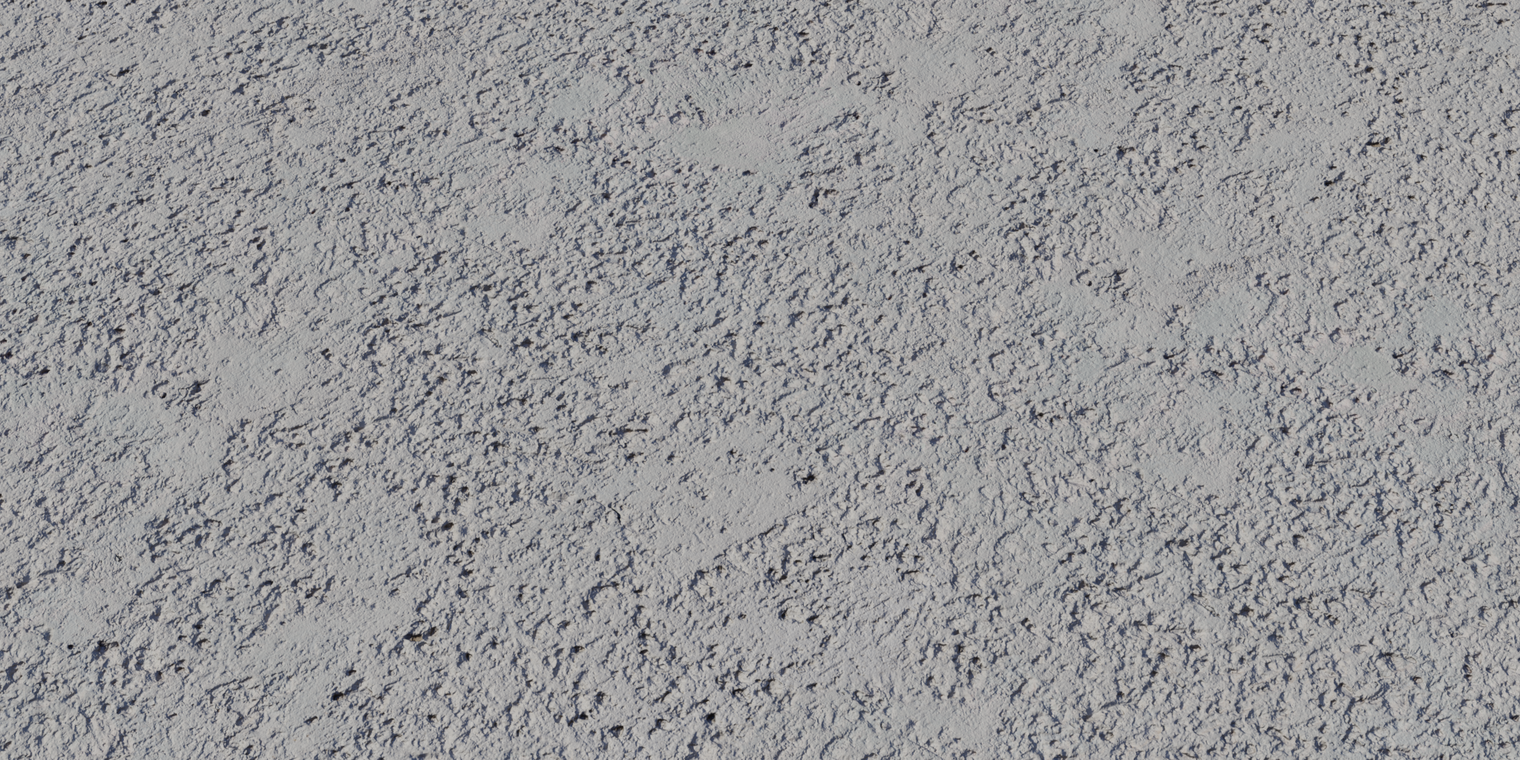 Free 8K texture: white stucco material with rough, pitted grain, soft matte sheen and subtle gray variation, crisp normal detail and natural plaster relief.
