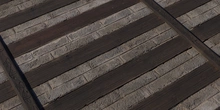 Wood Inlaid Concrete Wall - Preview