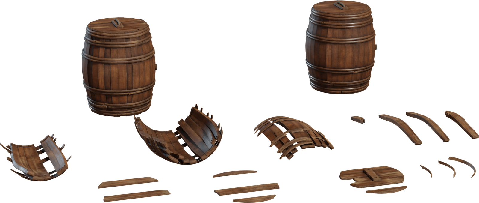 Wooden Barrels 01
