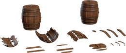 Wooden Barrels 01 - Preview