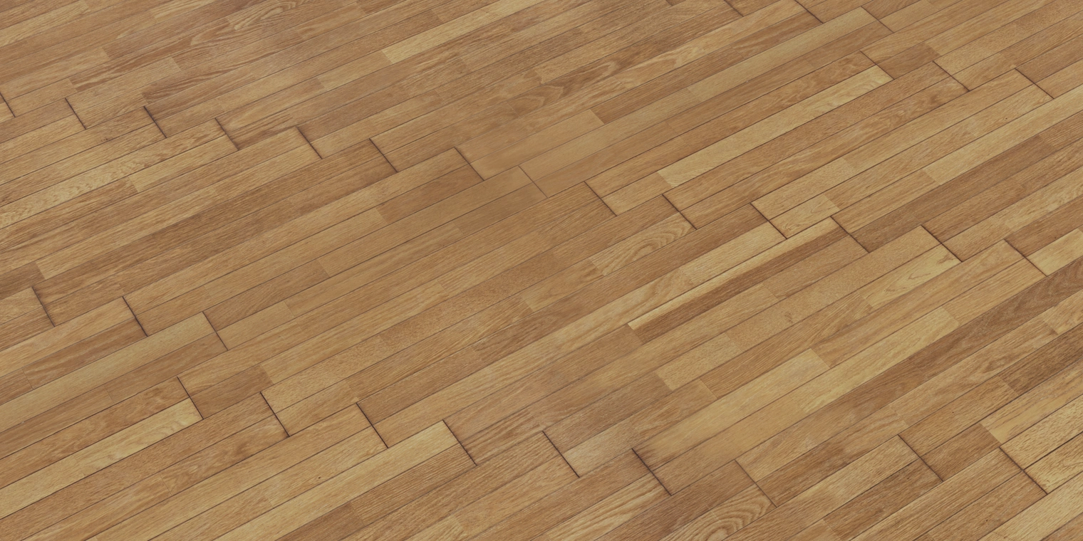 Free 16K texture of lacquered, varnished wooden floor with natural grain and subtle weathering; coated interlocking planks ideal for indoor flooring.