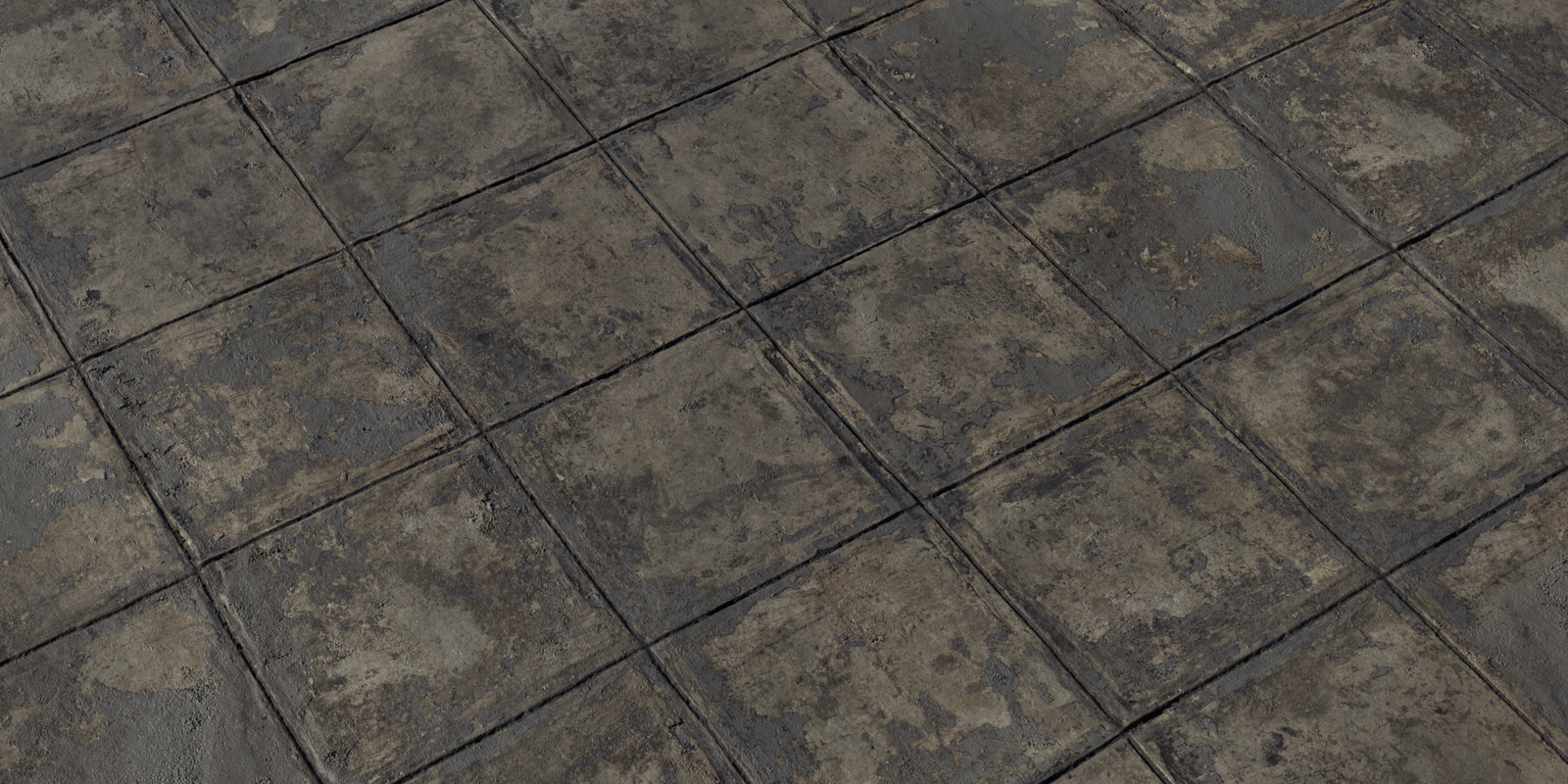 Worn Tile Floor