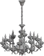 Chandelier 03 - clay