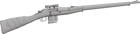 Bolt Action Rifle 7.62 - clay