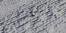 Broken Brick Wall - clay