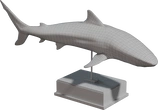 Bronze Shark Statue - clay