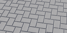 Herringbone Concrete Tile 03 - clay