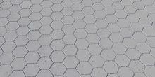 Hexagonal Concrete Paving - clay