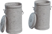 Metal Trash Can - clay