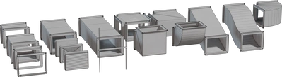 Modular Airduct Rectangular 01 - clay