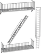 Modular Fire Escape - clay