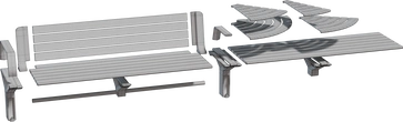 Modular Street Seating - clay