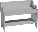 Painted Wooden Bench - clay