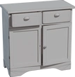 Painted Wooden Cabinet - clay