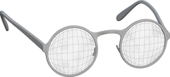 Round Spectacles - clay
