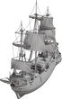 Ship Pinnace - clay