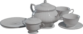 Tea Set 01 - clay