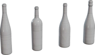 Wine Bottles 01 - clay