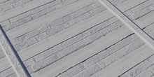 Wood Inlaid Concrete Wall - clay
