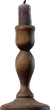 Wooden Candlestick - orth_side