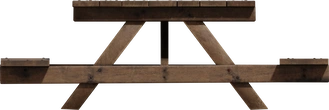 Wooden Picnic Table - orth_front