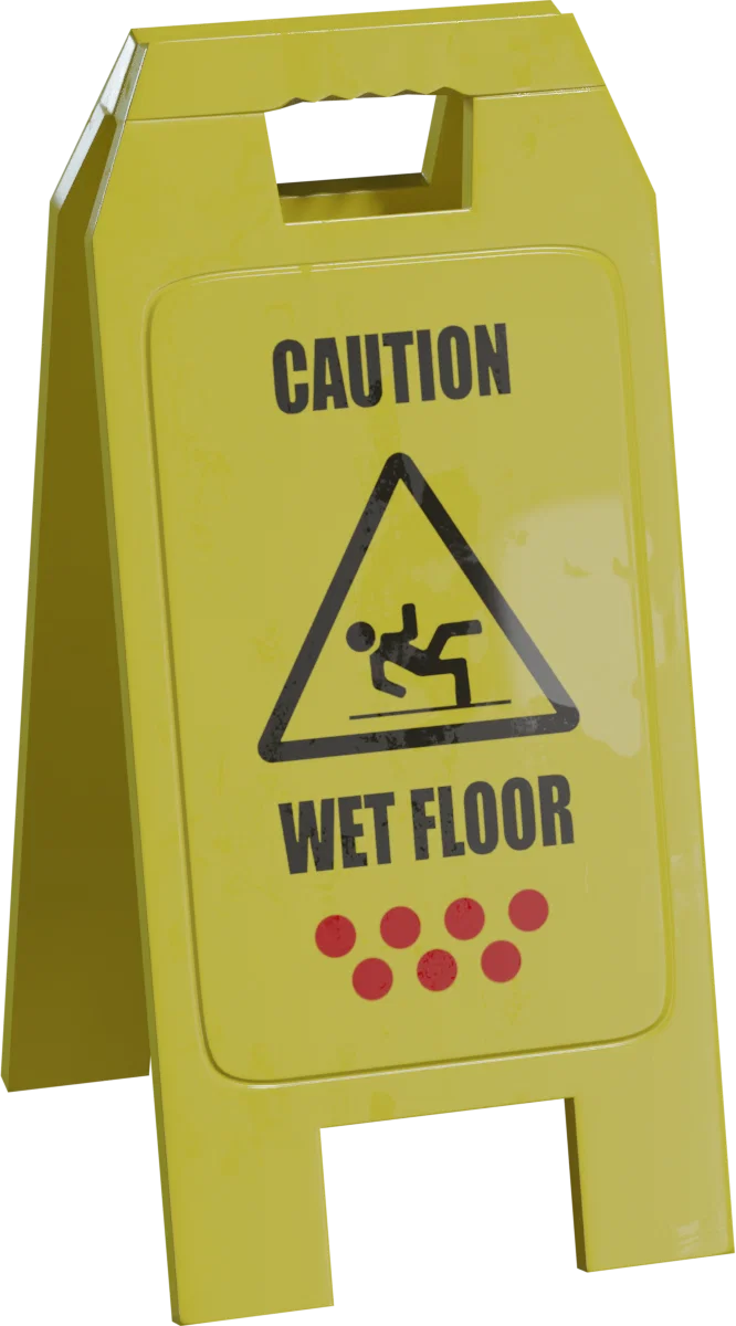 潮湿地面标牌 01 · 模型（Wet Floor Sign 01）
