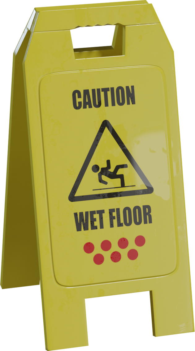 Wet Floor Sign 01 Model • Poly Haven