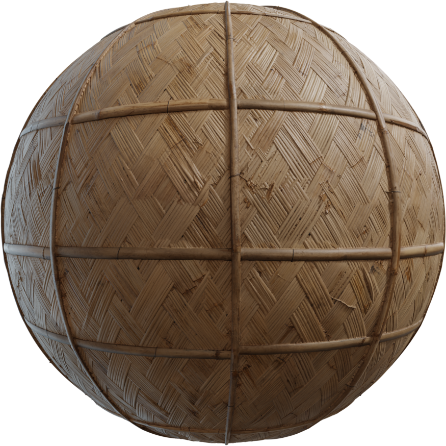 竹墙 02 · PBR材质(Bamboo Wall 02)