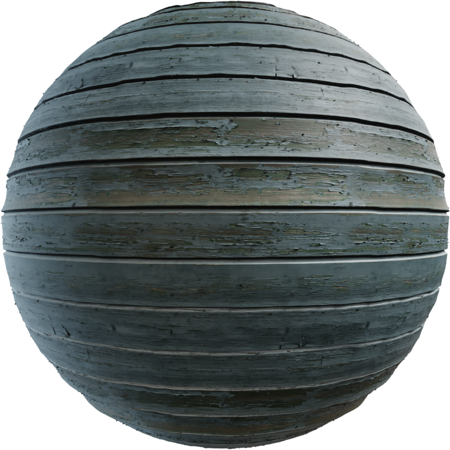 Blue Painted Planks