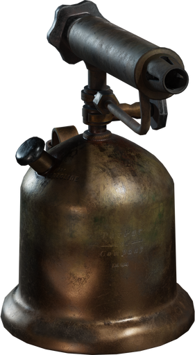 Brass Blowtorch — free props CC0 3D model