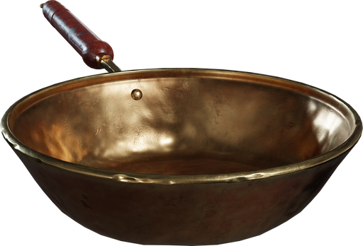 Brass Pan 01 — free props CC0 3D model