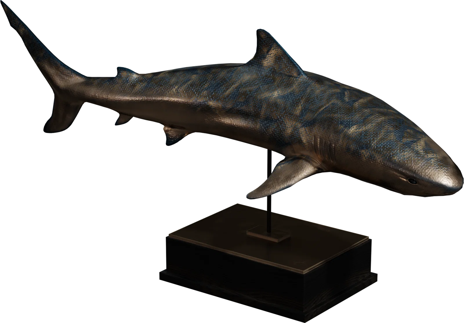 青铜鲨鱼雕像 · 模型（Bronze Shark Statue）