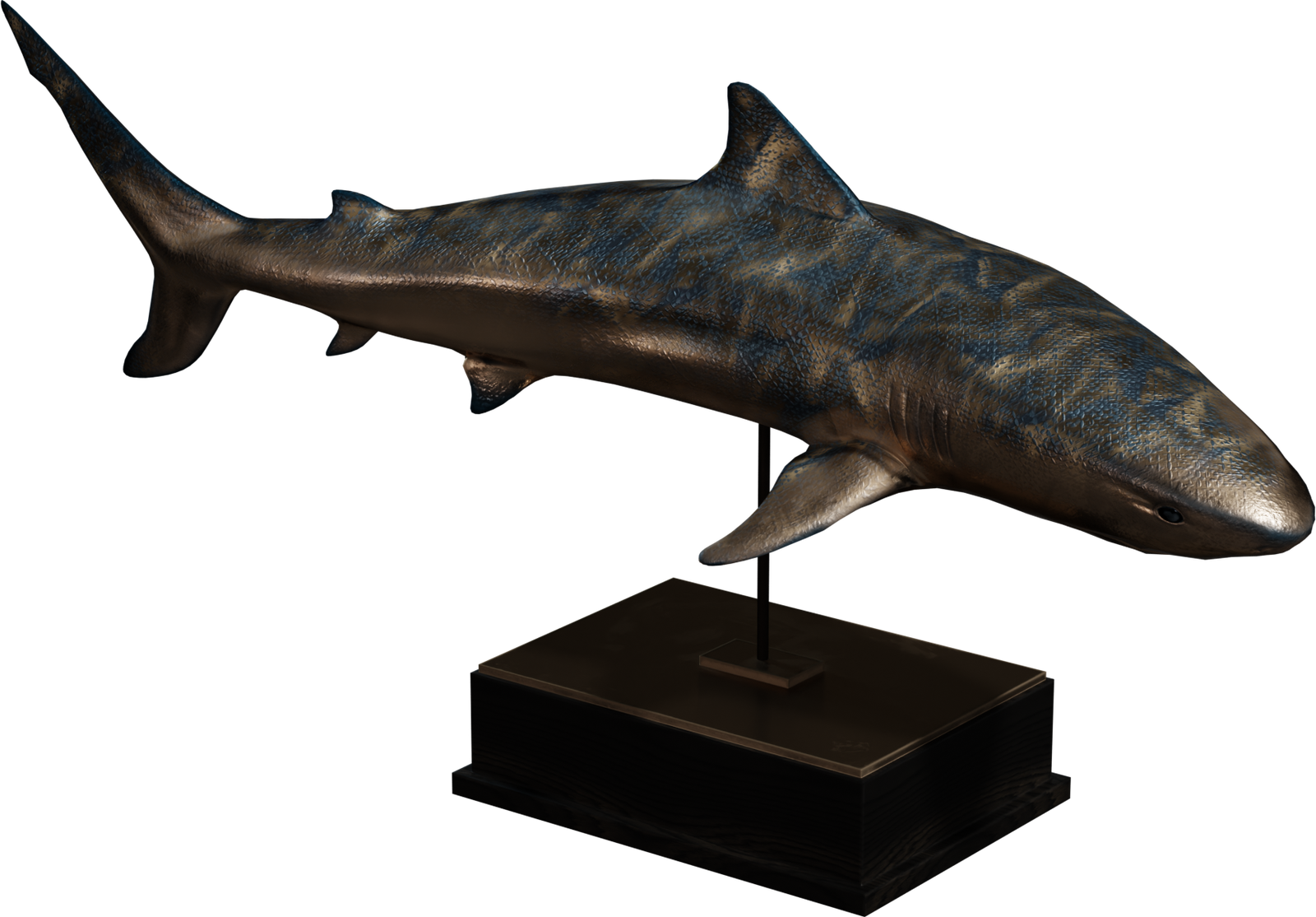 青铜鲨鱼雕像 · 模型(Bronze Shark Statue)