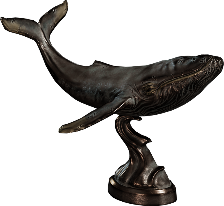 Bronze Whale Statue