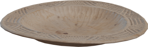 Carved Wooden Plate — free props CC0 3D model