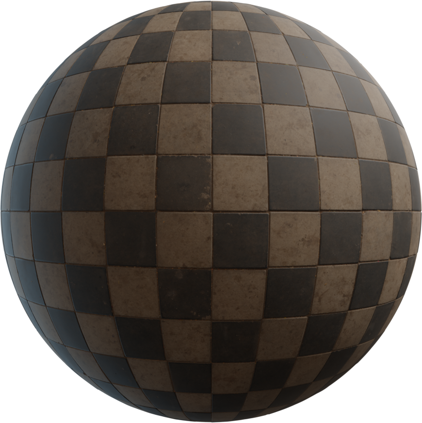 Checkered Pavement Tiles