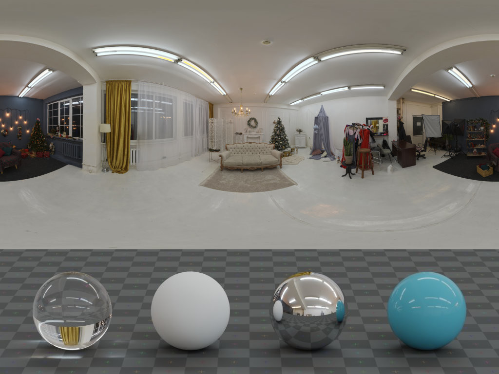 圣诞照片摄影棚 04 · HDRI环境(Christmas Photo Studio 04)