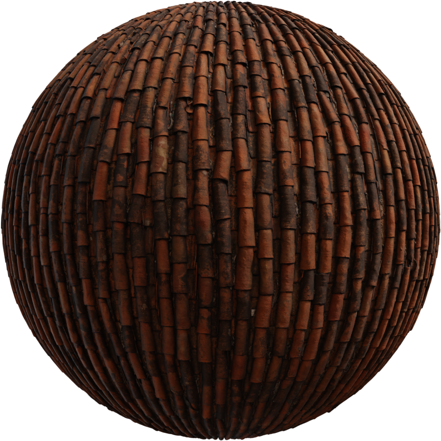 黏土屋顶瓷砖 · PBR材质（Clay Roof Tiles）