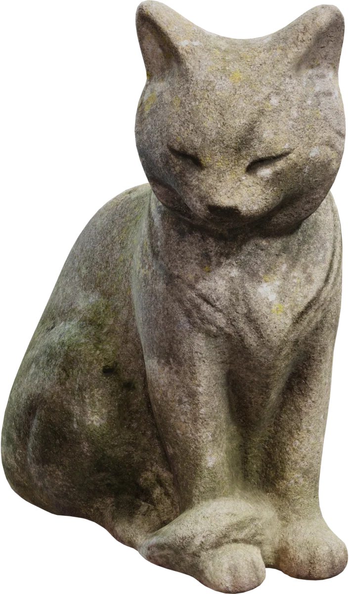 混凝土 Cat 雕像 · 模型（Concrete Cat Statue）