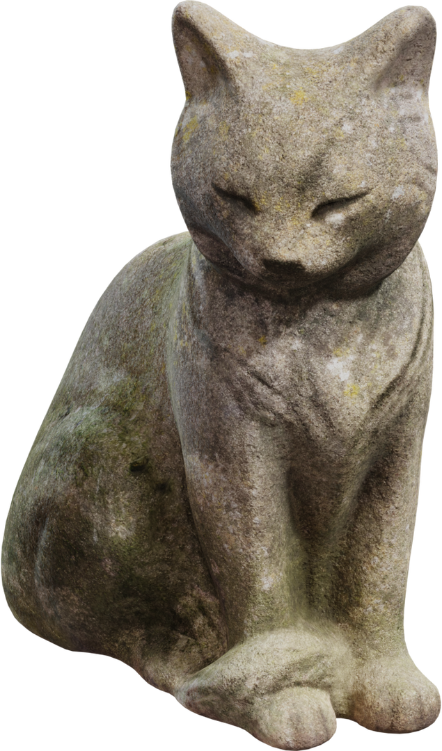 Concrete Cat Statue