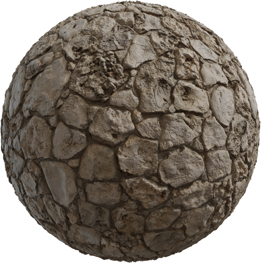 珊瑚石材墙面 · PBR材质(Coral Stone Wall)