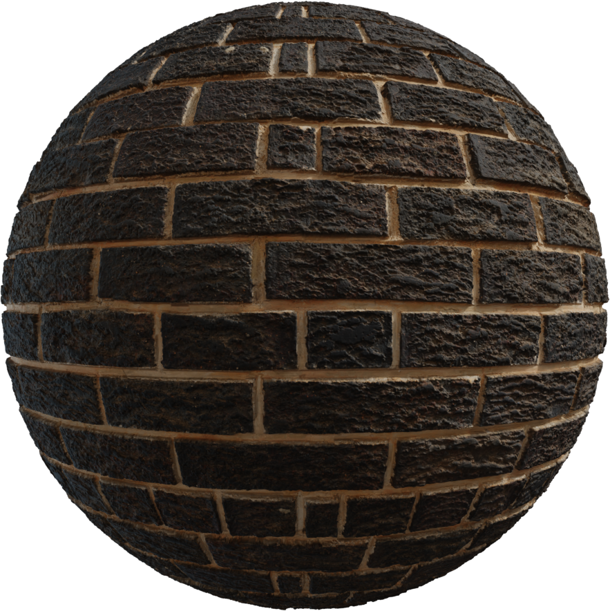 深色砖块墙面 · PBR材质(Dark Brick Wall)