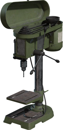 Drill Press 01 — free electronics CC0 3D model