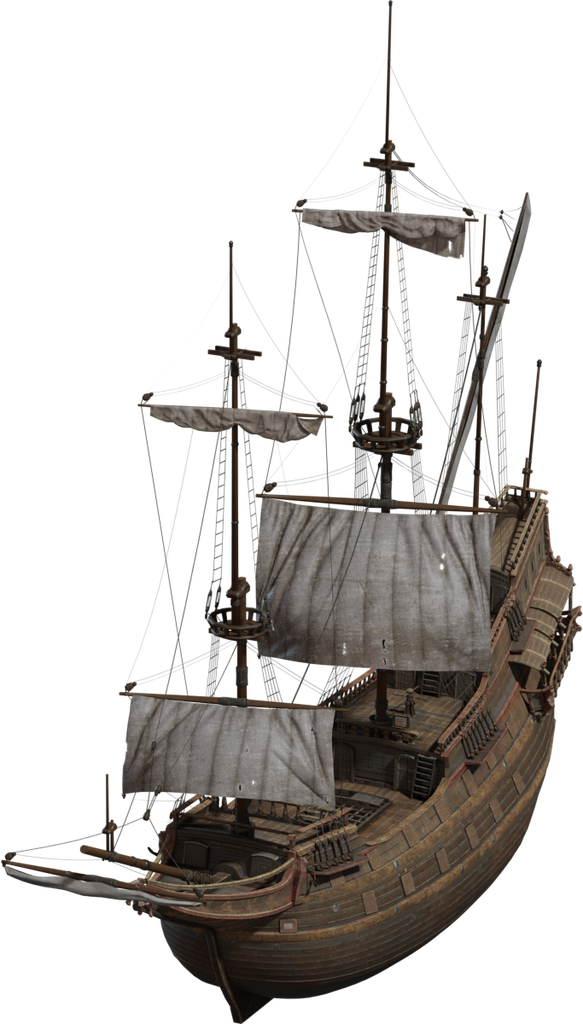 Dutch Ship Large 01 — free props CC0 3D model, rendered preview
